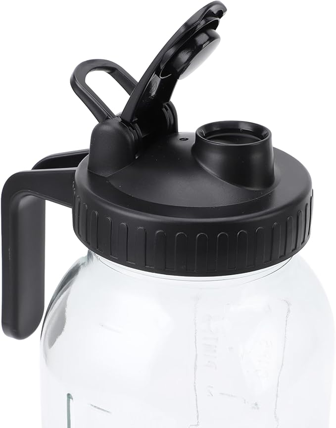 Cold Brew Coffee MakerJar Pitcher with Stainless Steel Filter Pour Spout Handle Lid Thick Glass Iced Coffee Maker Pitcher Jar for iced coffee Tea Lemonade (2000ml)