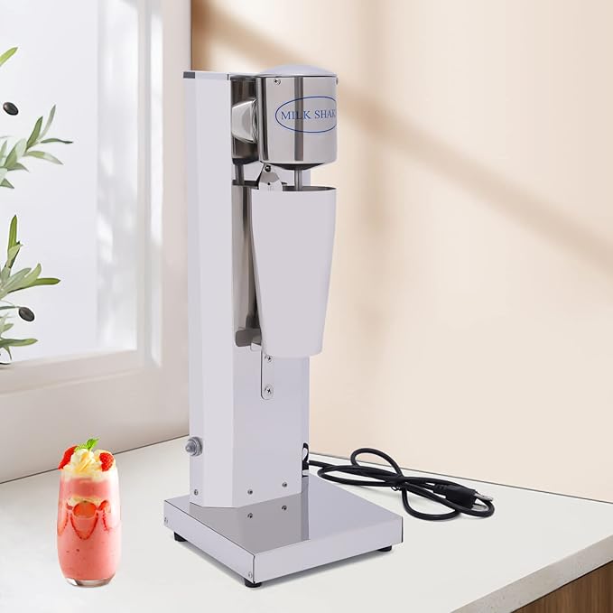 800ML Milk Shaker Stainless Steel Single Head Milk Shake Machine180w16000RMP Milkshake Drink Mixer Machine Blenders Mixer Kitchen Commercial 110V
