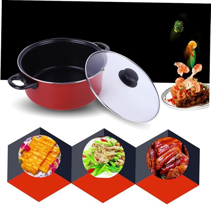 3-Piece Non-Stick Frying Pan Soup Pot and Milk Pan Set Sturdy Kitchen Cookware Heat-Resistant Handles for Daily Cooking and Meal Prep