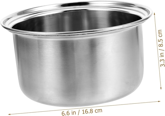 Stainless Steel Soup Hot Pot Inner Stock 6.6 Inch Pot Liner for Induction Cookers Compact Portable Cooking Liner for Soups Stews and Hot