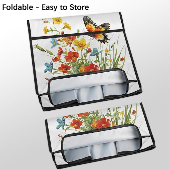 cfpolar Kitchen Aid Mixer Cover Compatible with 6-8 Quarts Flower Butterfly Floral Animal Stand Mixer Cover Kitchen Aid Mixers Accessories Appliance Organizer Bag Dust Covers with Zipper Pocket
