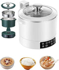 3 L Lifting Sugar Removal Rice CookerMultifunction 5 Speed Adjustable Hot Pot Non-Stick Pan&amp Rice Soup Separate ElectricWith Steamer BasketRapid Heating For Family Use (White)