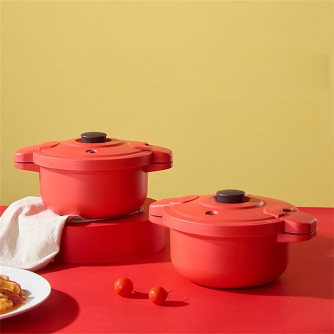 Microwave Rice Cooker Cooking Pot With Pressure And Steamer Features Microwave Steamer for Vegetables Safe as Speedy Rice and Serving Bowls Food Storage Container Cooker for Microwave