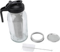 Cold Brew Coffee Maker Pitcher Iced Coffee Maker with Stainless Steel Thick Glass Jar Spout Lid and Handle Dishwasher Safe (2000ml)