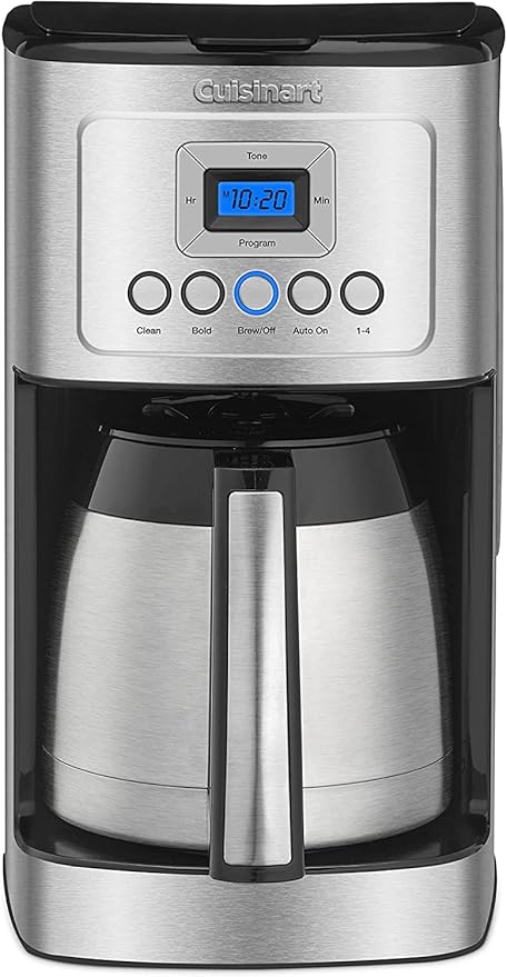 Cuisinart Coffee Maker 12 Cup Programmable Drip with Carafe Stainless Steel DCC-3400P1 &amp CPT-142BK 4-Slice Compact Plastic Toaster Black