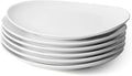 Sweese Porcelain 11 Inch Dinner Plates Set of 6 - White Dinner Plates - Dishwasher Microwave Oven Safe Scratch Resistant