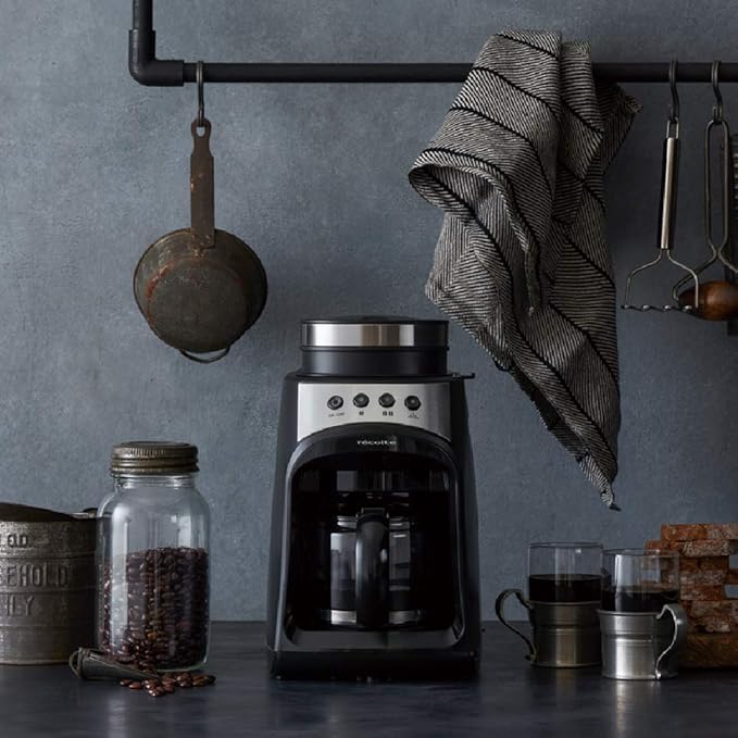 recolte Full Automatic Coffee MakerGrind &amp Drip Coffee FIKA (Black) RGD-1BK【Japan Domestic Genuine Products】 【Ships from Japan】