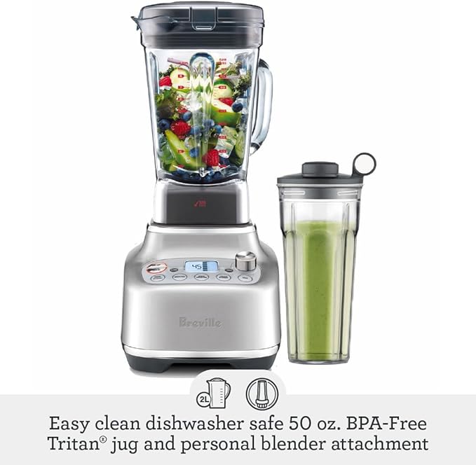 Breville BBL920OYS Super Q Commercial-Grade Home Blender Oyster Shell