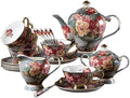 Palace Style China Dinnerware Set Dinner Plate Ceramics Dinnerware Set Nordic Style Porcelain Dinner Set of 41 / Light Luxury