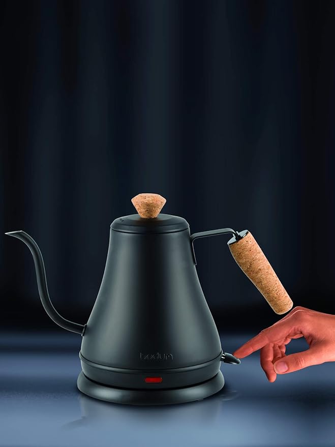 Bodum Electric Gooseneck Kettle (27 Ounce) and Bodum Pour Over Coffee Maker (.5 Liter) Bundle