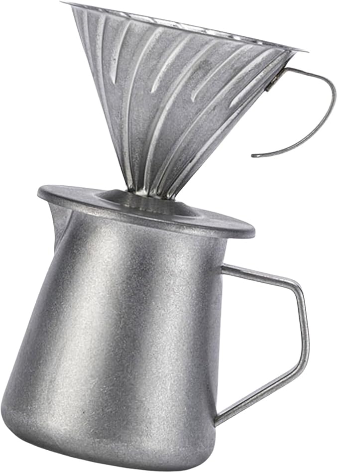 Professional Hand Drip Coffee Maker - 600ml Coffee Dripper &amp Server Perfect Brewing(Retro Color)