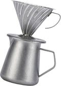 Professional Hand Drip Coffee Maker - 600ml Coffee Dripper &amp Server Perfect Brewing(Retro Color)