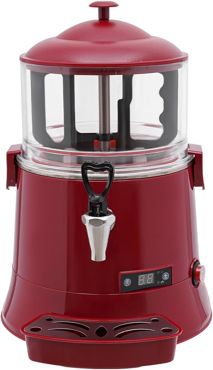 Stainless Steel Hot Chocolate Machine 5L Commercial Hot Chocolate Machine Maker Red Color