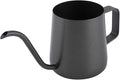 Coffee Maker 350ml Stainless Steel Gooseneck Pour Over Drip Coffee Maker Tea Coffee Cup Pot cups (Color : Matte Black) (Matte Black)