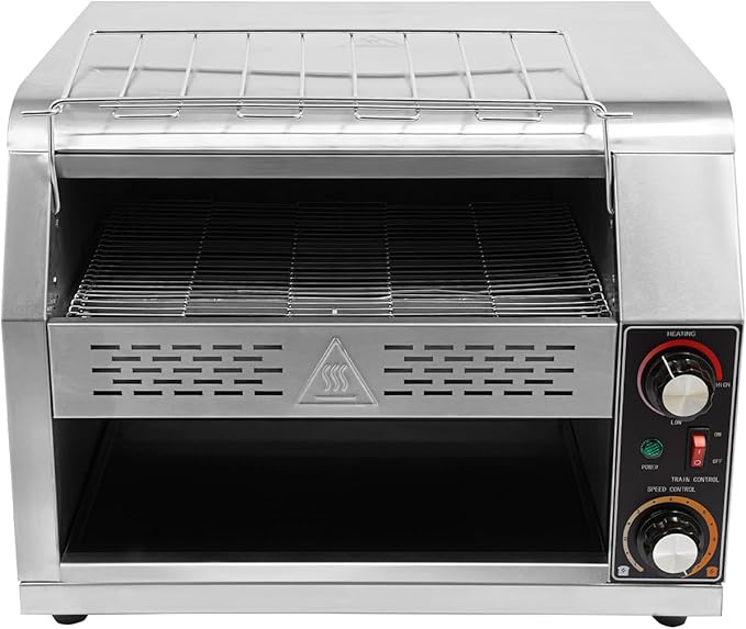 Commercial Conveyor Toaster2400w 110v Stainless Steel Conveyor Toaster450pcs/HourStainless Steel Restaurant Tosh Furnace With Three Heating Modes And 1-7 Speed Control For KitchensBakeries