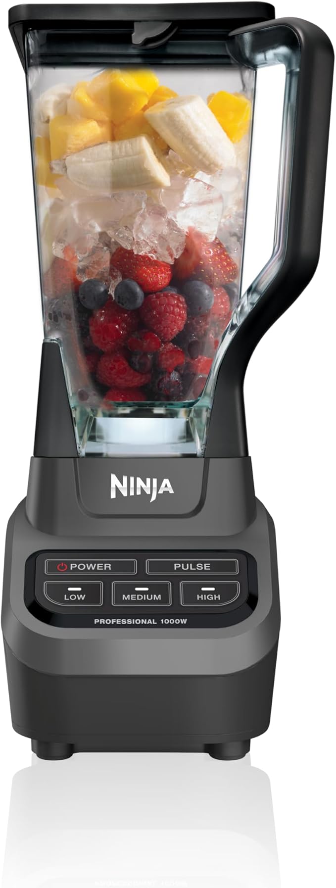 Ninja Professional Blender 1000W Total Crushing Technology- Smoothies Ice Crushing &amp Frozen Fruit Full-Size Countertop Blender 72-oz. Pitcher Black &amp Grey BL610