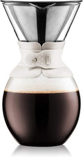 BODUM Pour Over Coffee Maker with Permanent Filter Off White 1.5 L/51 oz