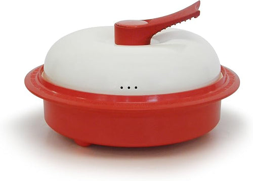 1.5-Quart Nonstick 4-piece Everyday Pan Set for Microwave Cooking Red