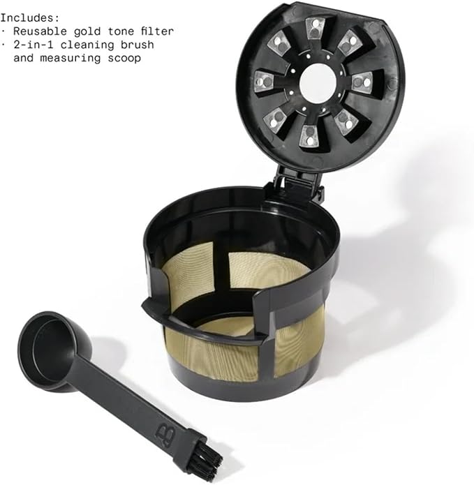 Programmable Single Serve Coffee Maker with Integrated Burr Grinder Touch Controls Fresh Custom Brew Compact Design Easy to Use