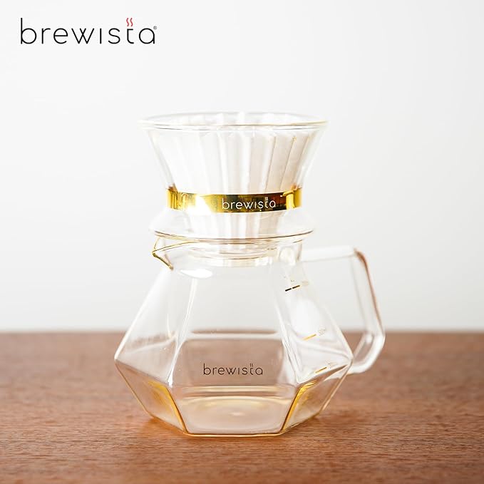 Brewista X Series Target Next Wave Duo Pour Over Coffee Dripper Insulated Double Wall Glass Easy-To-Clean Drip Coffee Maker for Home &amp Office (2-4 Cups)
