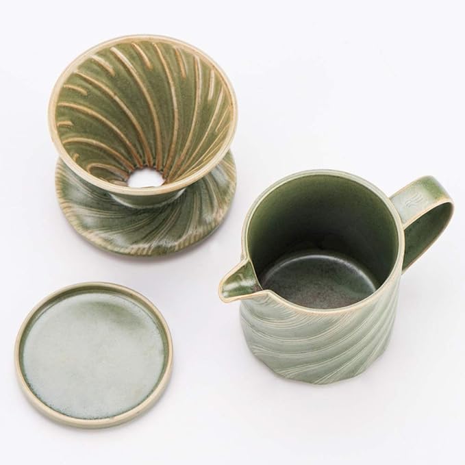 Pour Over Coffee Maker Dripper and Coffee Mug Brew Set Bone China