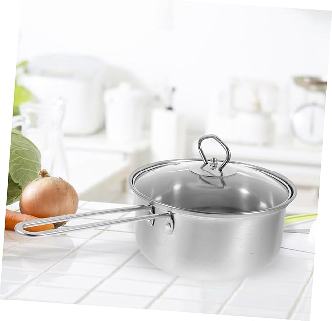Cabilock 1set Stainless Steel Pot Set Cookware Set Soup Pot Frying Pan Clad Cookware