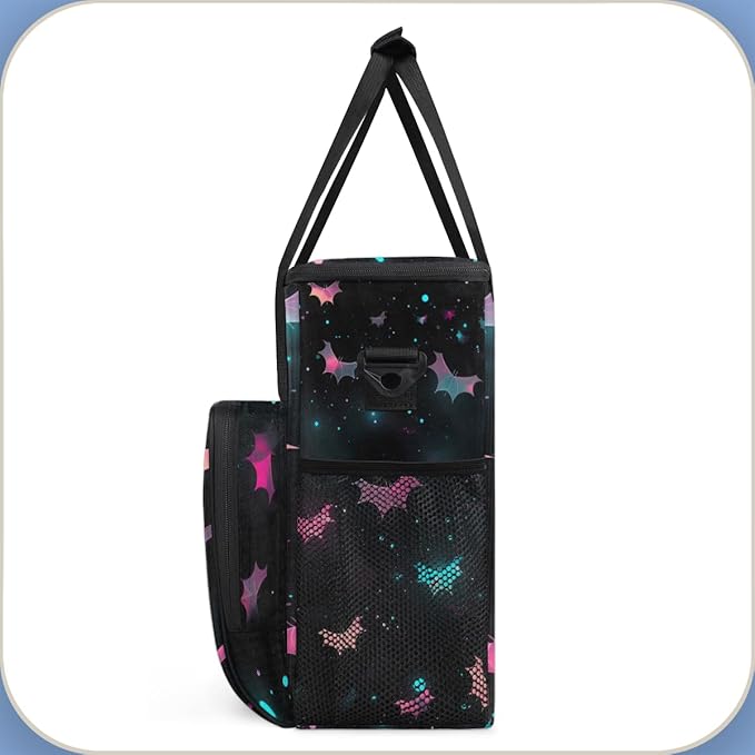 Gothic Bat Coffee Maker Carrying Bag Magical Bat Travel Storage Bag Compatible with K-Mini or K-Mini Plus Single Serve Coffee Brewer Carrying Case with Multiple Pockets &amp Shoulder Strap