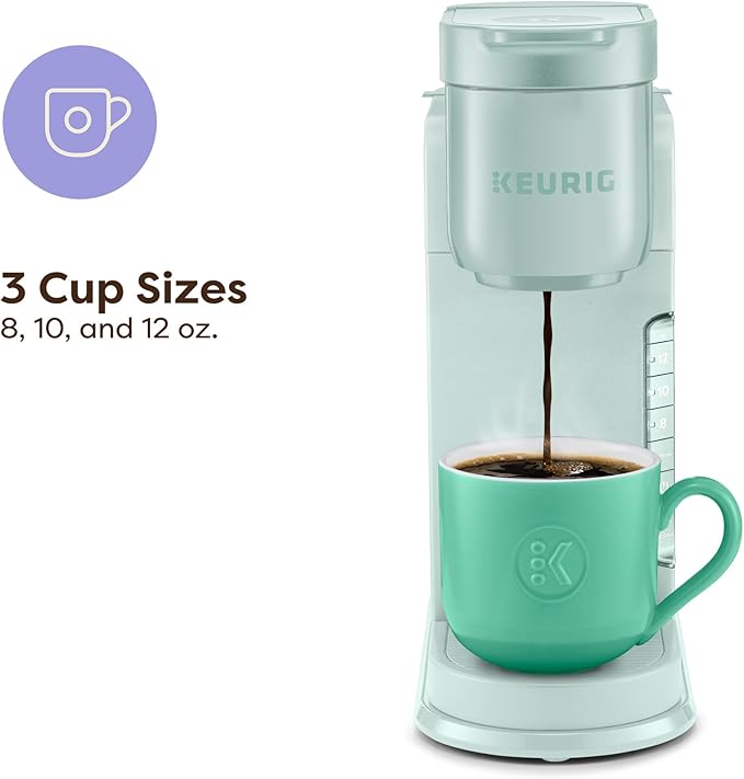 Keurig K-Express Single Serve K-Cup Pod Coffee Maker 3 Brew Sizes Strong Button Feature 42oz Removable Reservoir Mint
