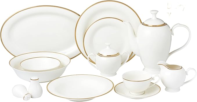 57Piece Dinnerware Set-Bone China Service For 8 People-Daisy