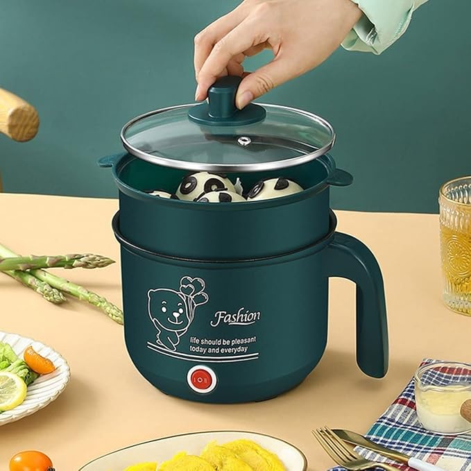 Rice Cooker - Rice Cooker With Steamer Basket Mini Multi-function Rice Cooker 1.8L Non-stick Single Layer Rice Cooker 220V Mini Multi-function Rice Cooker - Green
