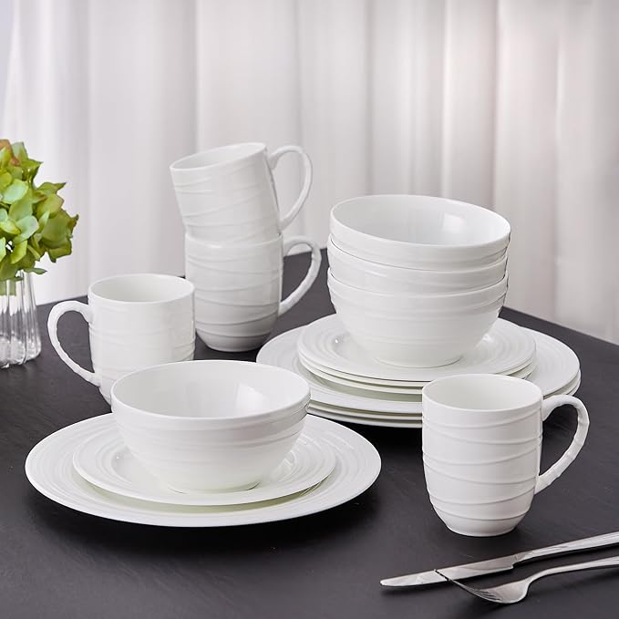 16 Piece Dinnerware Set White