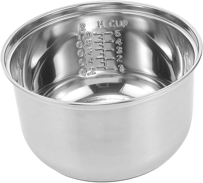 Stainless Inner Pot for Rice Cooker Cooker Liner Replacement Heat Transfer Performance