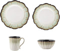 Dinnerware Set Durable Ceramic Dinner Plate Sets Plates Plates Bowls Mugs 4-Piece Lotus Dinnerware Dishes Set for Cereal Steak Salad Dinnerware Set