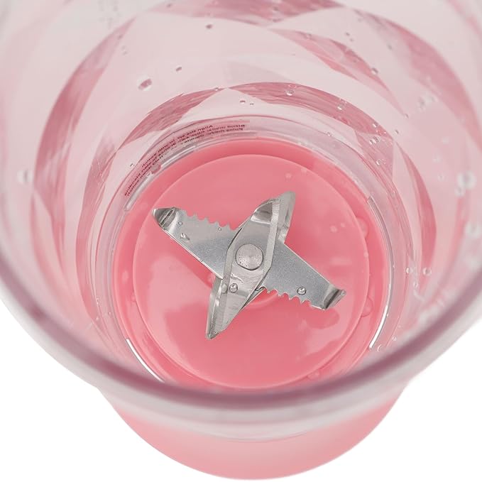 Portable Blender 600ml Mini Juicer Cup with USB Rechargeable Battery 2 Modes 150W 18000RPM - Leakproof Lid Quick Blending for Smoothies and Shakes (Pink)