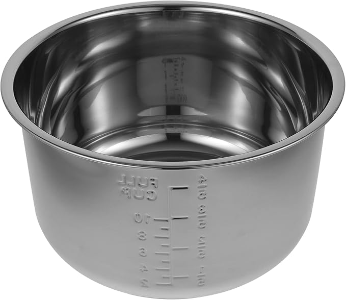 Kichvoe Stainless Steel Cookware Stainless Steel Inner Cooking Pot 5L Rice Cooker Liner Pot Electric Pressure Cooker Pot Silver Portable Electric Cooker