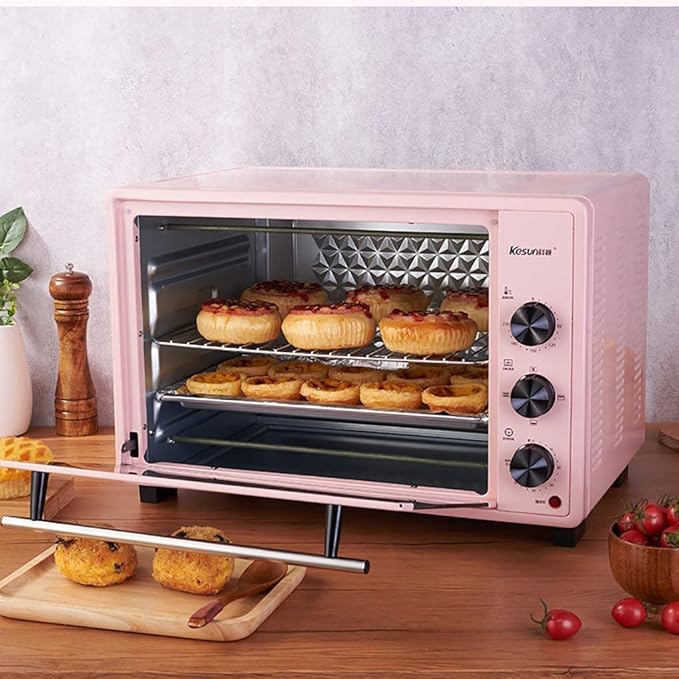 Multi-Function Oven 40 L 1600W Rotisserie Circulating Air Function 60 Minutes Timer Double Glass Door Top and Bottom Heat