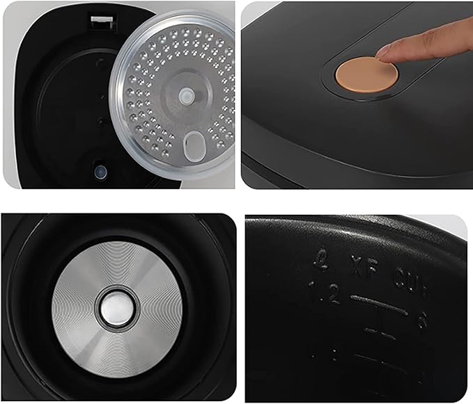 Household Electric Rice Cooker With Steamer Non-Stick Inner Pot Intelligent Insulation Make Rice Steam Healthy Food Vegetables For 1-8 People(3L)