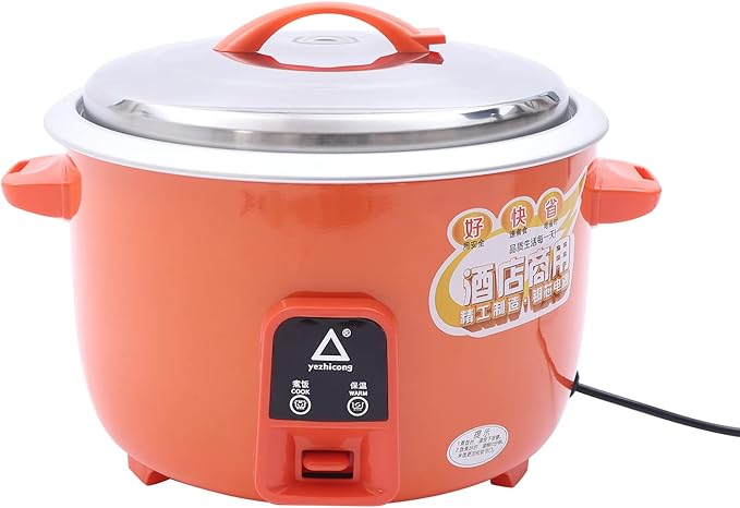 13L Large Commercial Rice Cooker Automatic Non Stick Automatic Rice Warmer Cooker has Multiple Functions Cooking Rice Cooking Porridge and Cooking Soup for Hotel Kitchen Fast Food Restaurant