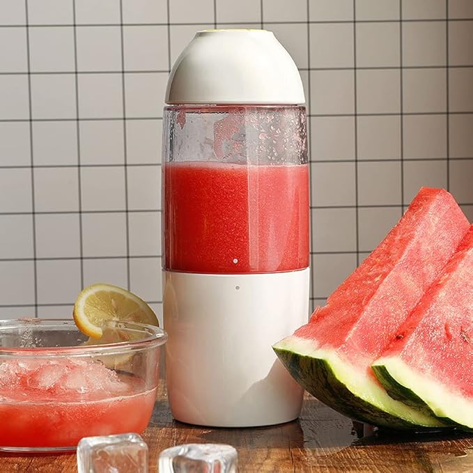 Portable Blender for Shakes and Smoothies Personal Travel Blender for Protein with 4000mAh USB Rechargeable Battery Crush Ice Frozen Fruit and Drinks 380ml Mini Travel Cup (Color : White)