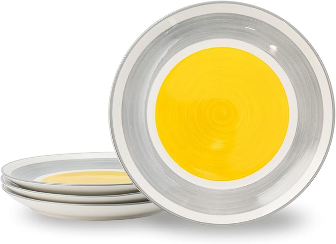 Wisenvoy Plates and Bowls Sets Ceramic Dinnerware Sets Plate Set Porcelain Dishes Set for 4 Dinner Plates