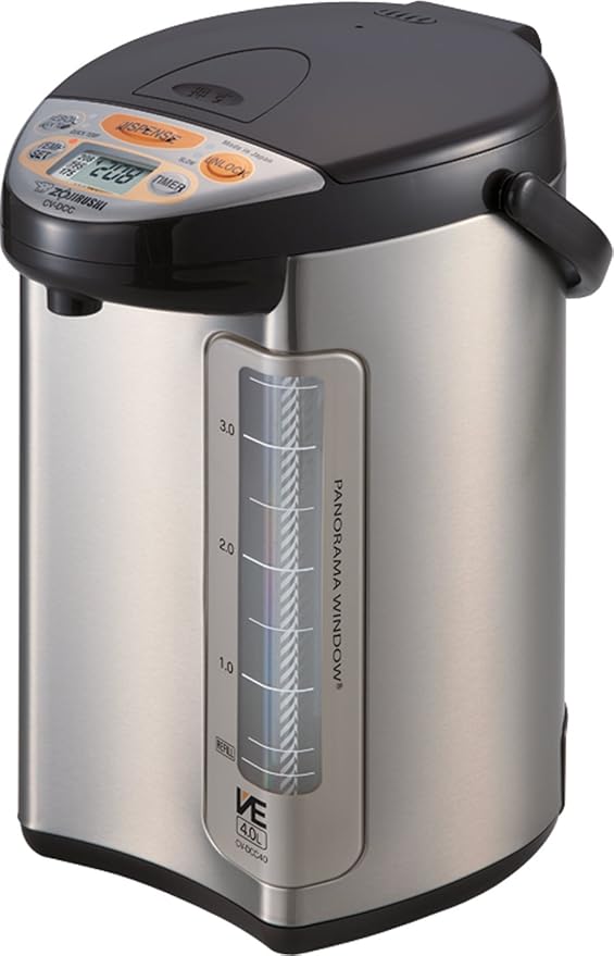 Zojirushi 586361-CV-DCC40XT America Corporation Ve Hybrid Water Boiler And Warmer 4-Liter Stainless Dark Brown &amp Zojirushi NP-HCC10XH Induction Heating System Rice Cooker and Warmer