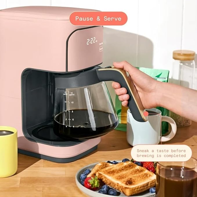 Coffee Maker 12-Cup Programmable Drip Coffee Maker Adjustable Brew Strength Keep Warm Function Easy-to-Use Coffee Machine