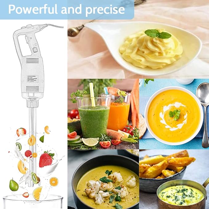 Immersion Blender Electric handheld mixer 20 Inch 750W Commercial Blenders Food Grade Stainless Steel Removable Shaft for Shakes Soups Smoothies Puree