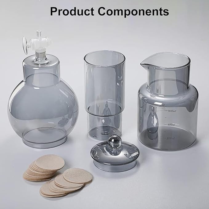 Slow Drip Cold Brew Machine Ice Drip Coffee Maker with V-Shaped Spout Design and Borosilicate Glass 600ml Large Capacity &amp Adjustable Dripping Speed for Home Office Bar Cafe