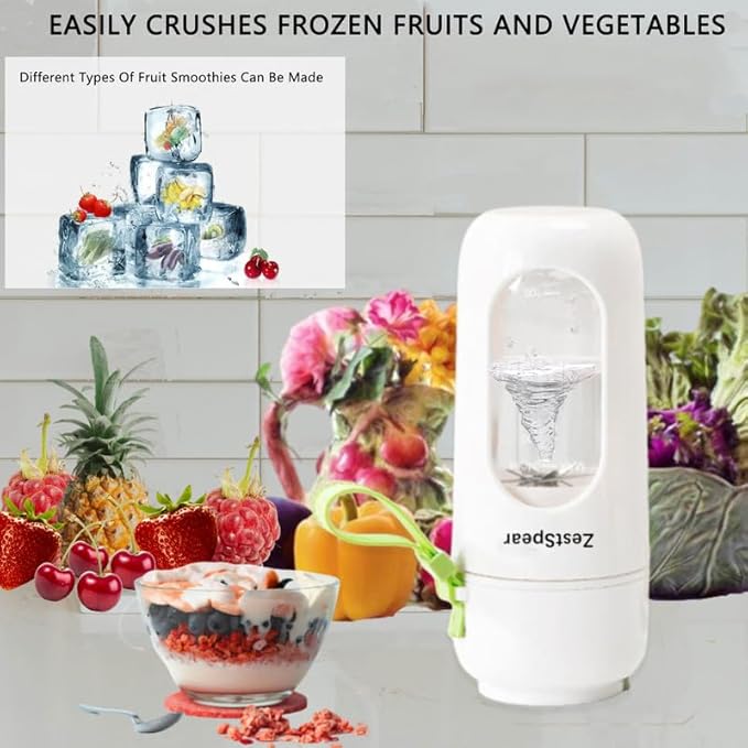 Portable Blender USB Rechargeable Personal Size Blender for Shakes and Smoothies Strong Cutting Power with 12 Blades for Smoothies Shakes Baby Food and Proteins - Home Office Gym Sports and Travel