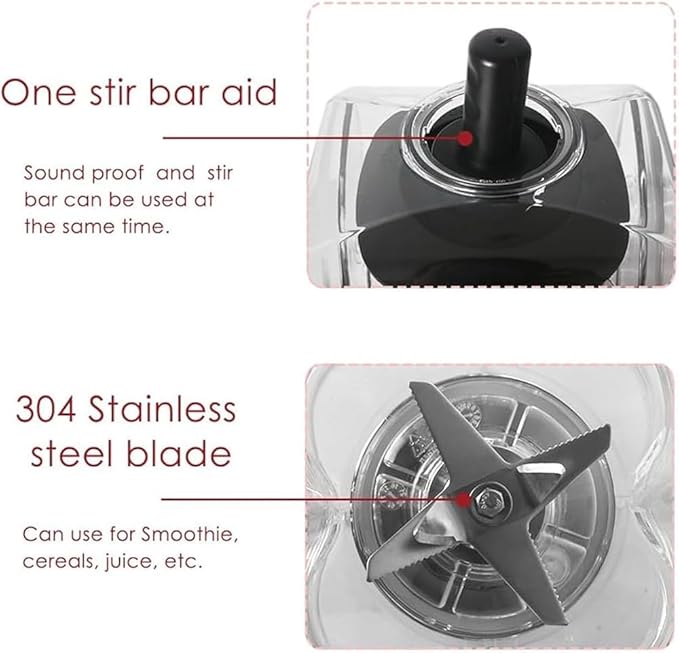 Commercial Stand Mixer 2.2L Electric Blender Smoothie Maker with 110V-240V 18000-30000RPM Capacity Soundproof Hood 5 Presets for Kitchen Milk Tea Coffee Dessert Leisure Shop