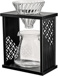 HARIO Drip Stand Set Cloisonne Natural Black Practical Capacity 20.3 fl oz (600 ml) V60 Dripper Server Includes 40 Dedicated Papers For 1-4 People (Black) (Black)