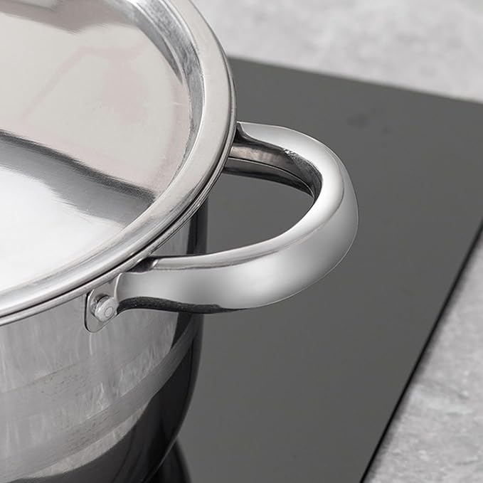 Premium Nonrust Steel Cookware Set Complete Kitchens Essential with Soup Pots Saute Pan and Accessories for Modern Cooki