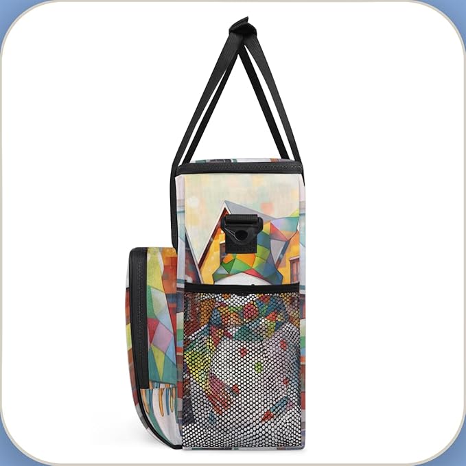 Watercolor Snowman Coffee Maker Carrying Bag Christmas Snowman Travel Storage Bag Compatible with K-Mini or K-Mini Plus Single Serve Coffee Brewer Carrying Case with Pockets &amp Shoulder Strap