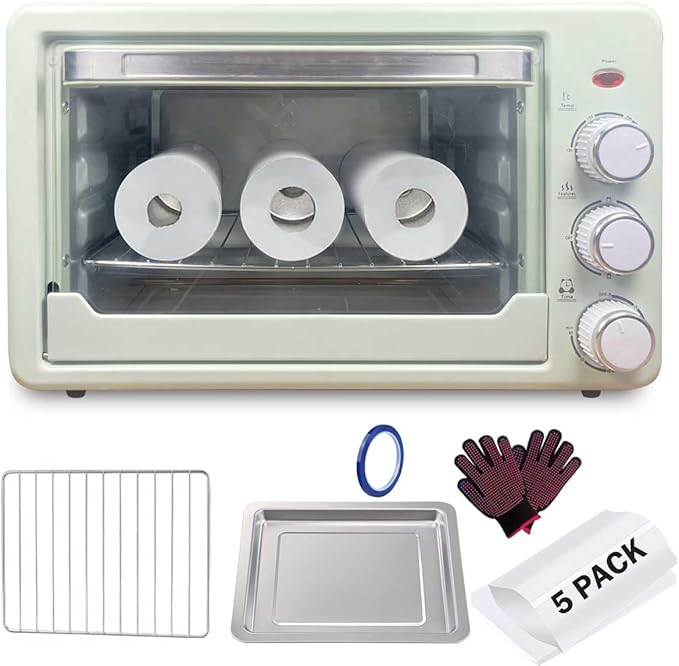 Sublimation Oven Machine 22L 110V 1500W Convection Oven for Sublimation Blanks Mugs Tumblers Cups Water Bottles Bulk Printing with Heat Resistant Tape Glove and Shrink Wrap.